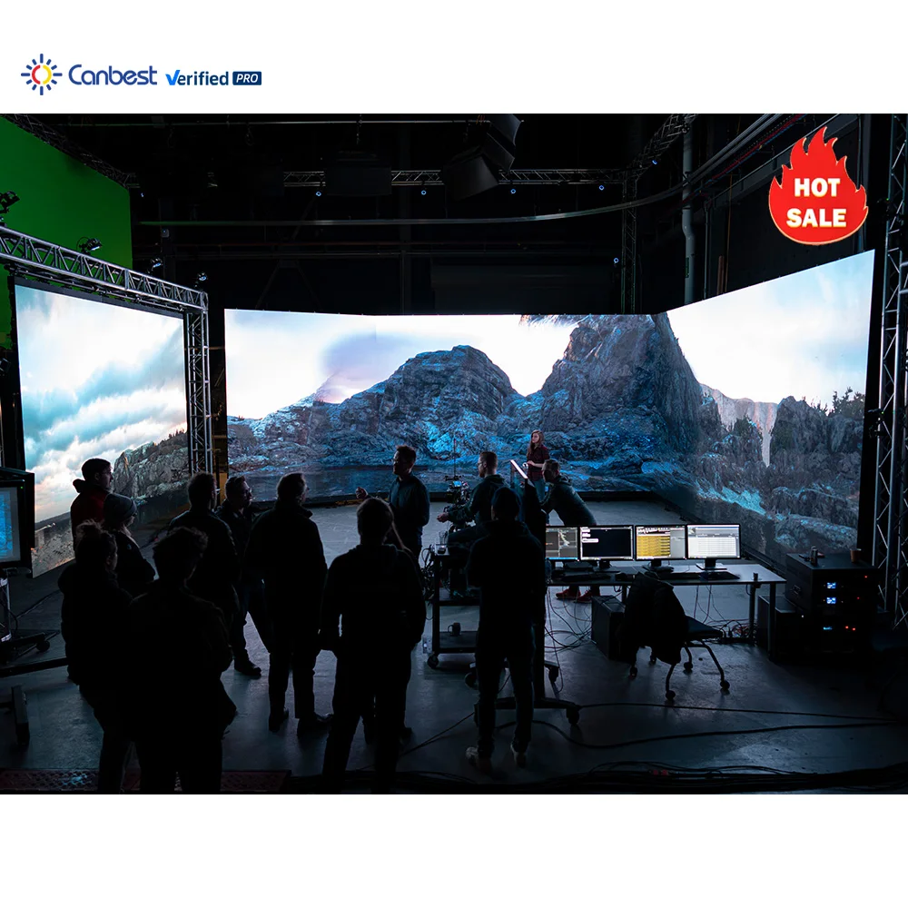 7680Hz P1.9 P2.6 2.6Mm Curved 8K Led Video Wall Panel For Virtual Production Cave Led Display Screen