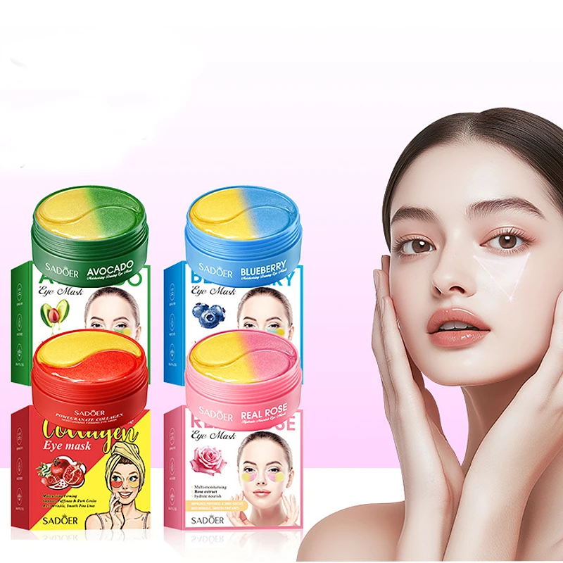 SADOER Hydrogel Crystal Collagen Eye Mask Private Label Moisturizing Sheet for Dry Skin Wholesale Removes Dark Circles