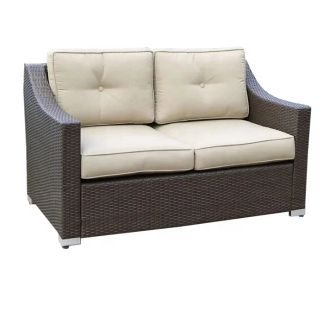 Hotel Terrace Leisure Outdoor Furniture Corner Sofa Set 1 2 3 Seater Pe Rattan Garden Sofa