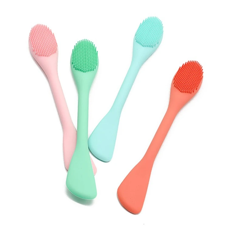 New silicone spa mini cosmetic makeup spatula custom mask scrub brush face skincare brush spatulas