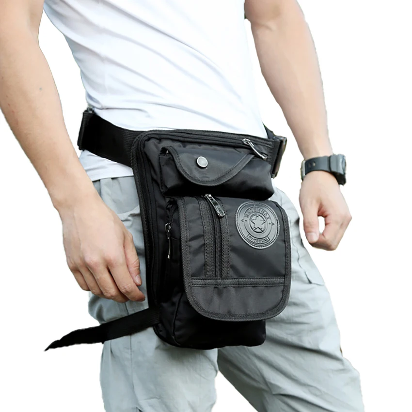 Custom New Multifunctional black Nylon Leg Bag Outdoor Travel Waist bag motorcycle drop leg bag Waterproof