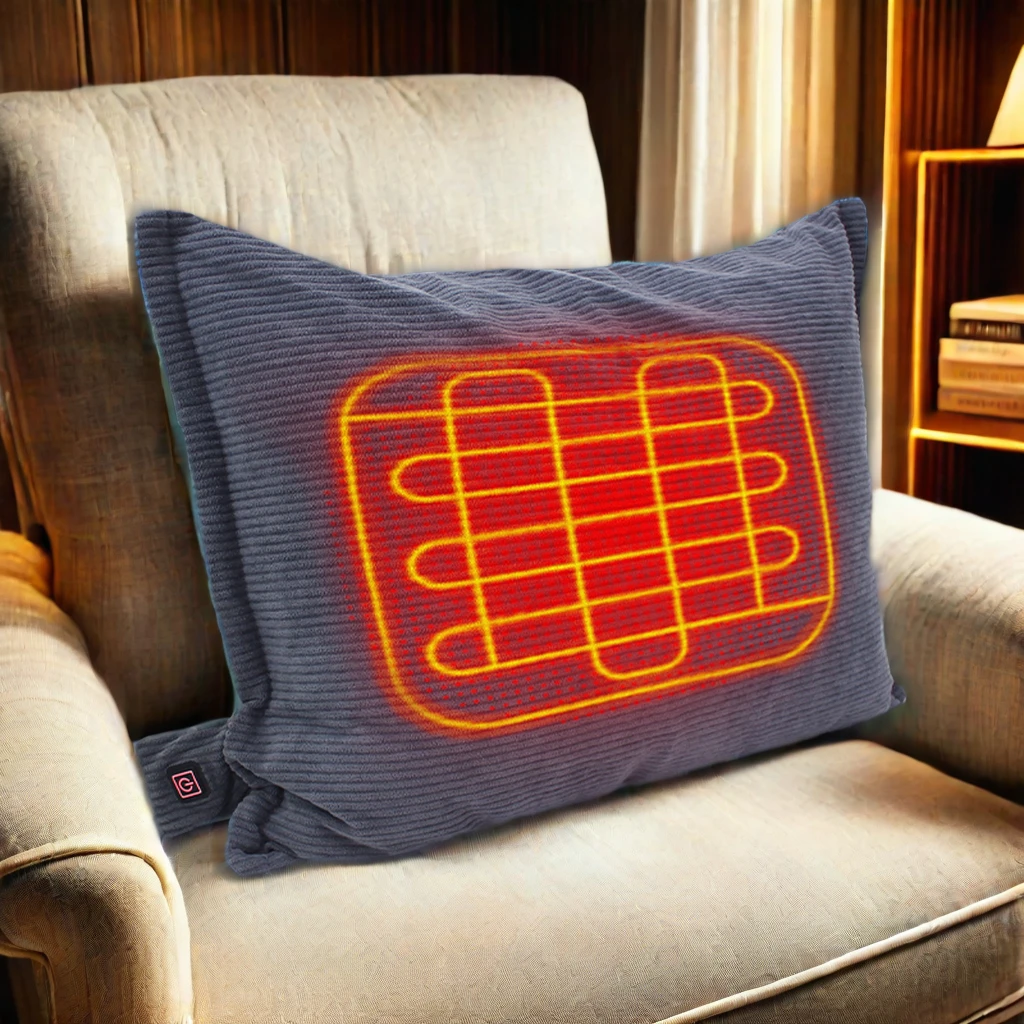 Graphene Fast Heating Wireless Film Smart Battery Powered Filling Lightweight Removable Cover Heated Pillow