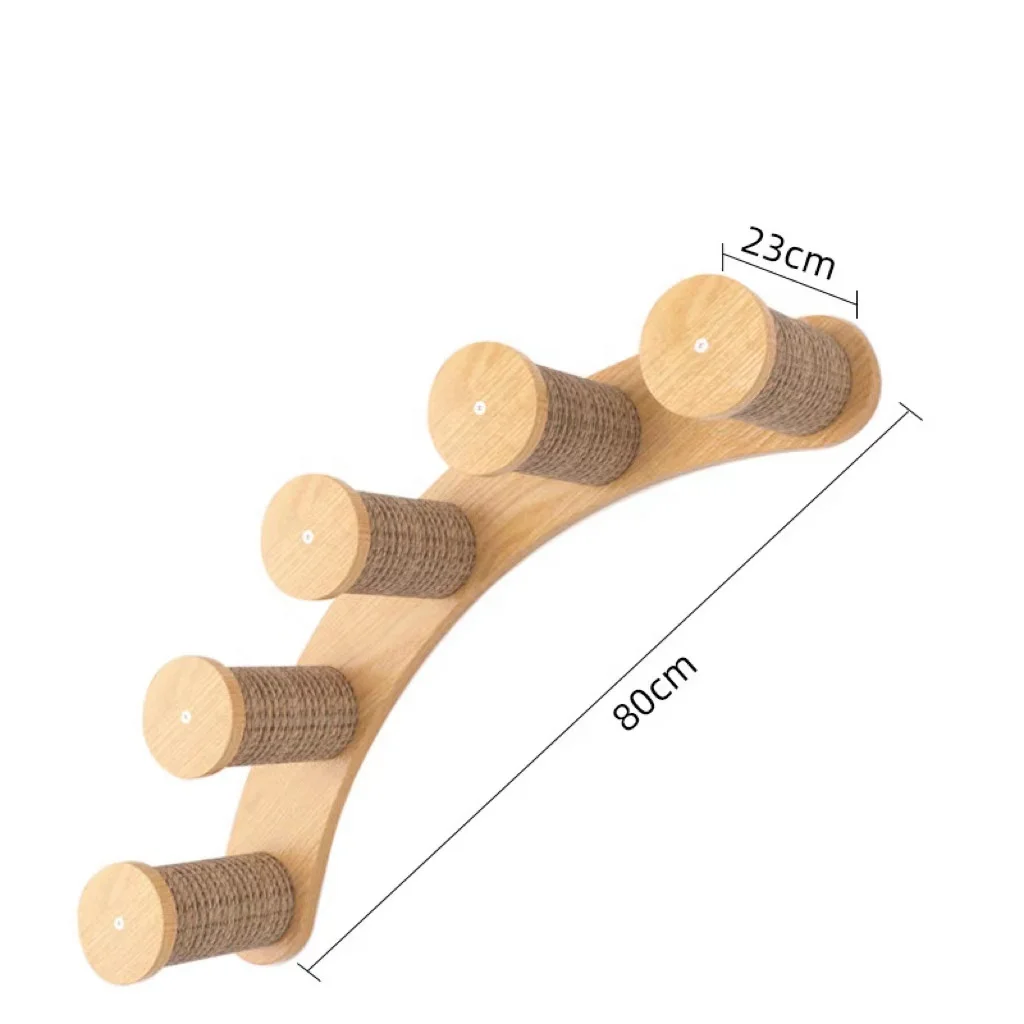 Sustainable All-Solid Wood Cat Climbing Frame Hanging Wall Cat Nest Tree