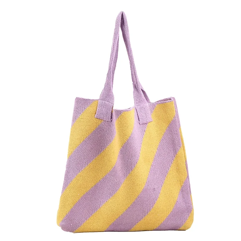 2023 summer new simple large capacity one shoulder portable bump canvas Tote bag