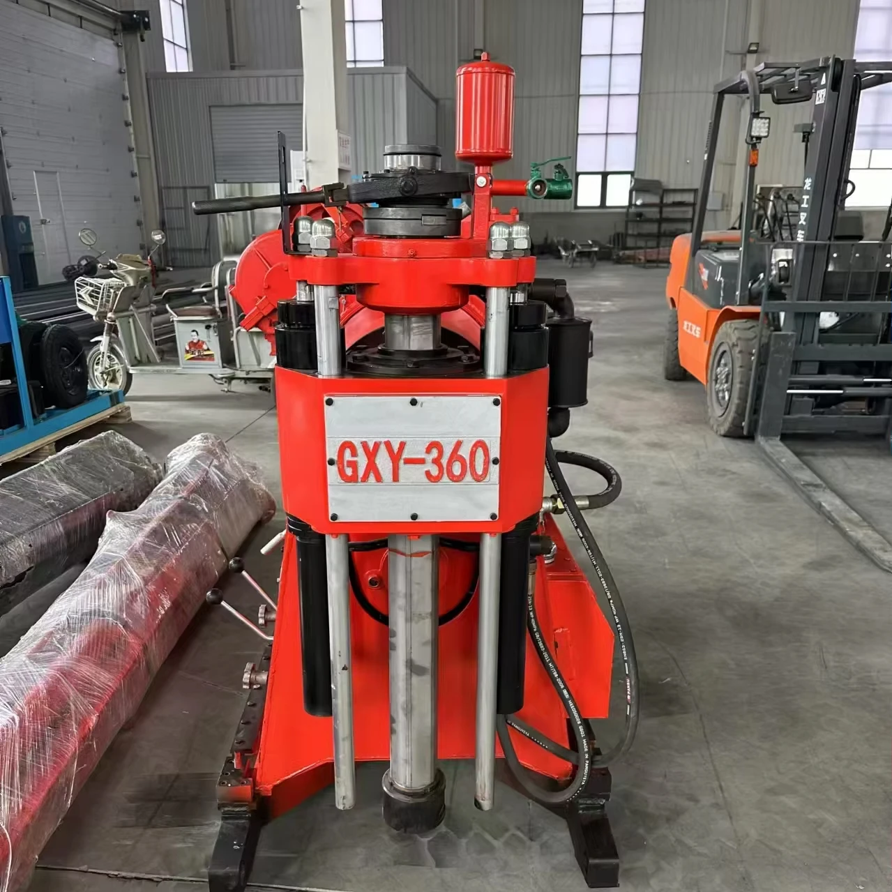 60-360m soil core sampling water well drilling rig tower crawler with ladder