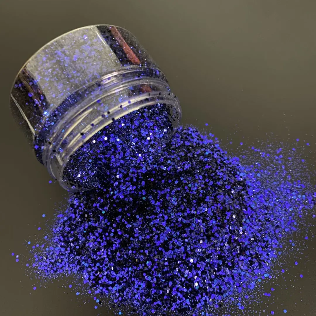 Мелкий блестящий клей из полиэстера для косметики оптом, мелкий смешанный Блеск для ногтей хамелеон