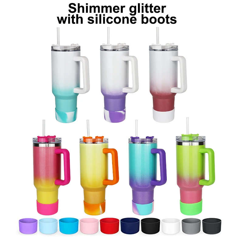 Topnovo ODM&OEM  Stainless Steel Adventure Quencher Shimmer Holographic Glitter Stanley 40oz tumbler