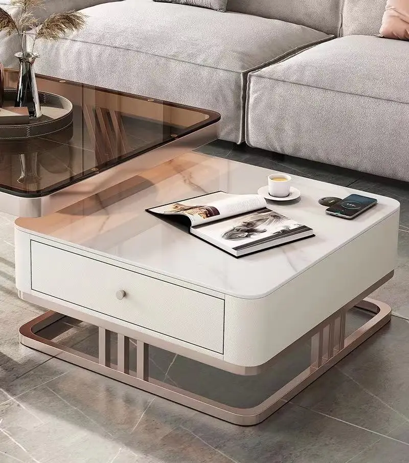 Luxury coffee table combination, simple and modern mini sofa side table, living room coffee table combination