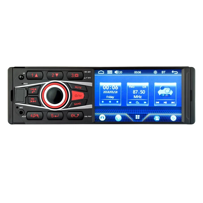Hot Sale 12V 4.1Inch 1 DIN Touch Screen BT High Definition Music MP5 Player for Car