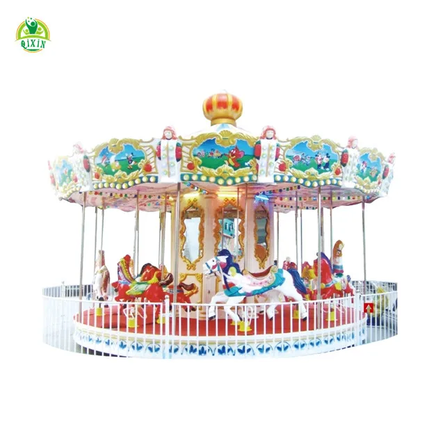 New material fiberglass musical carousel, carousel toys, merry go rounds for sale QX-126B