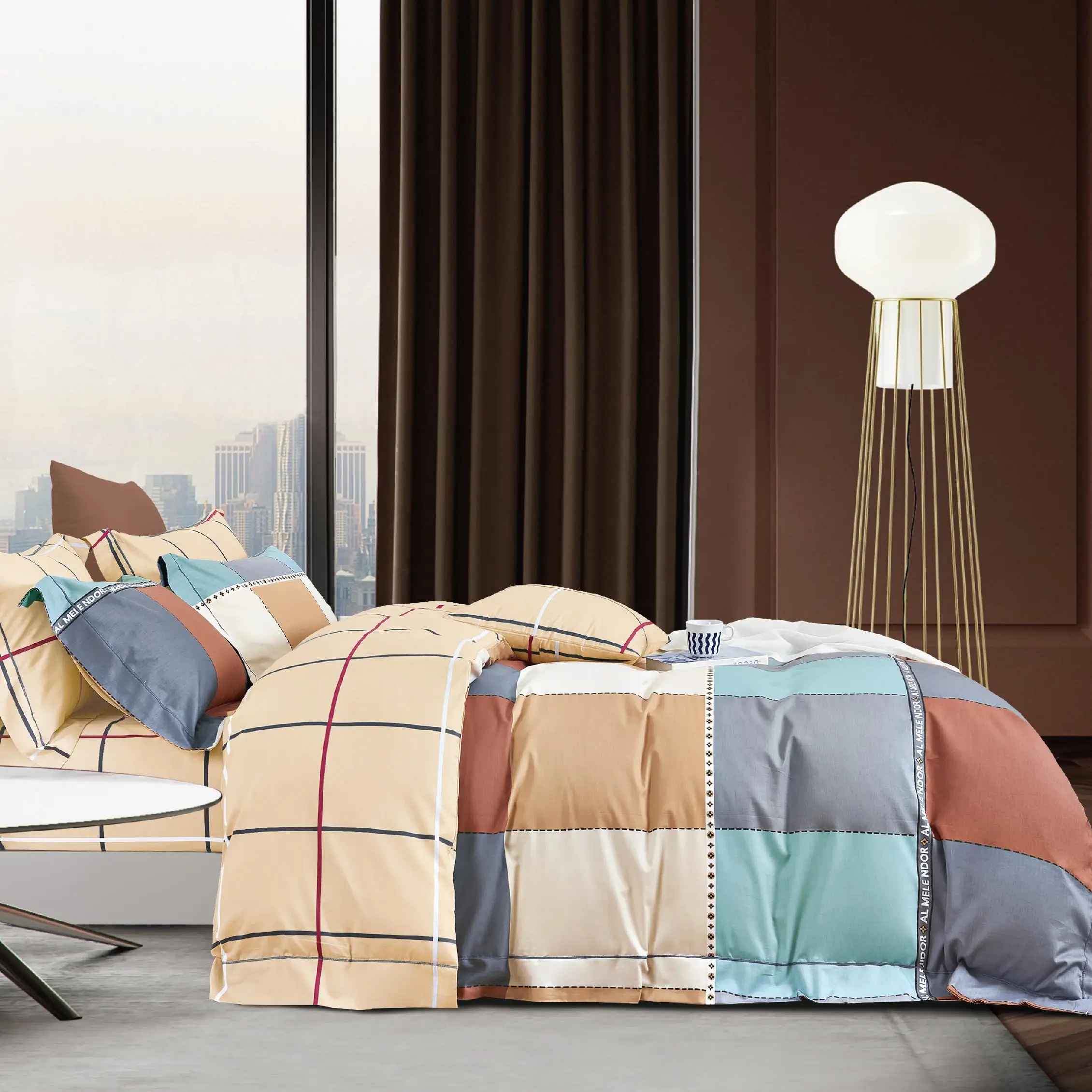 Russia market pure cotton material bed fabric cotton bed cloth