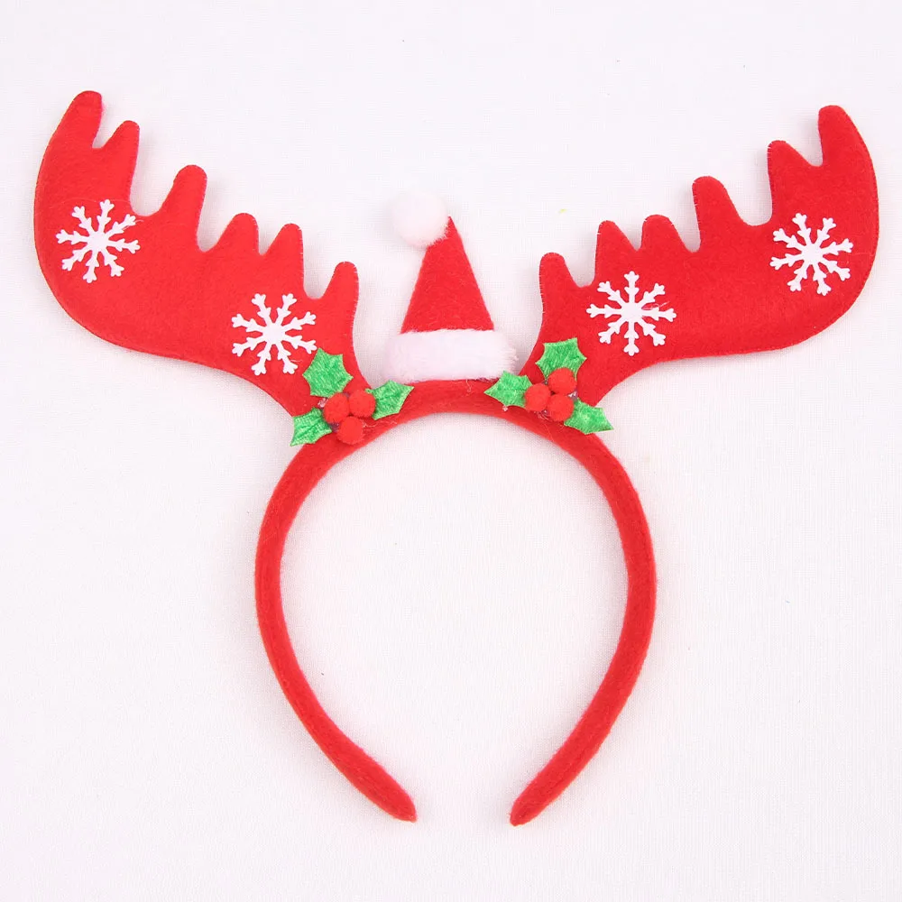 Novelty Reindeer Christmas Antlers Ornaments Christmas Headbands for Women Xmas Party Decoration
