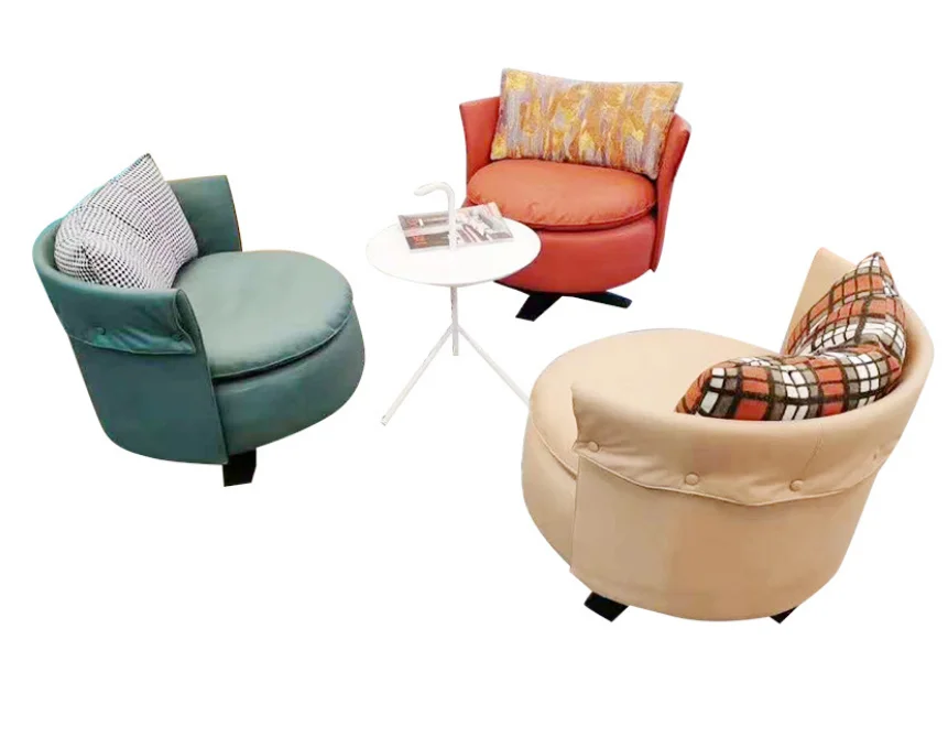2022 hot selling high quality single chair sofa armchair bedroom fashion upholstered armchair lounge swivel armchair