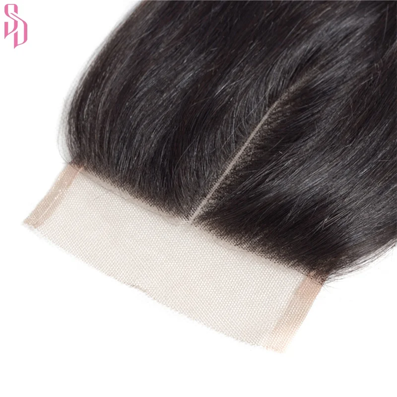 Brazilian Natural Remy Hair Extension Raw Indian Virgin 100% Human 4x4 5x5 Lace Closure Frontals Straight