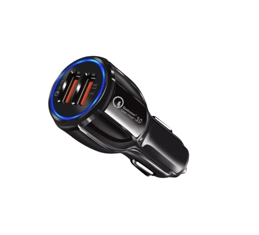 Quick Charge 3.0 Car Charger For Mobile Phone Dual Usb Car Charger Qualcomm Qc 3.0 Fast Charging Adapter Mini Usb Car Charger
