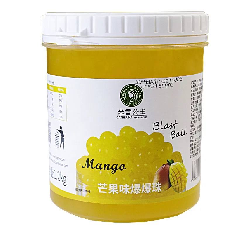 Китайский тайваньский молочный чай фруктовый аромат манго поппинг-шар Boba жемчуг 1,2 кг разрывной сочный шар