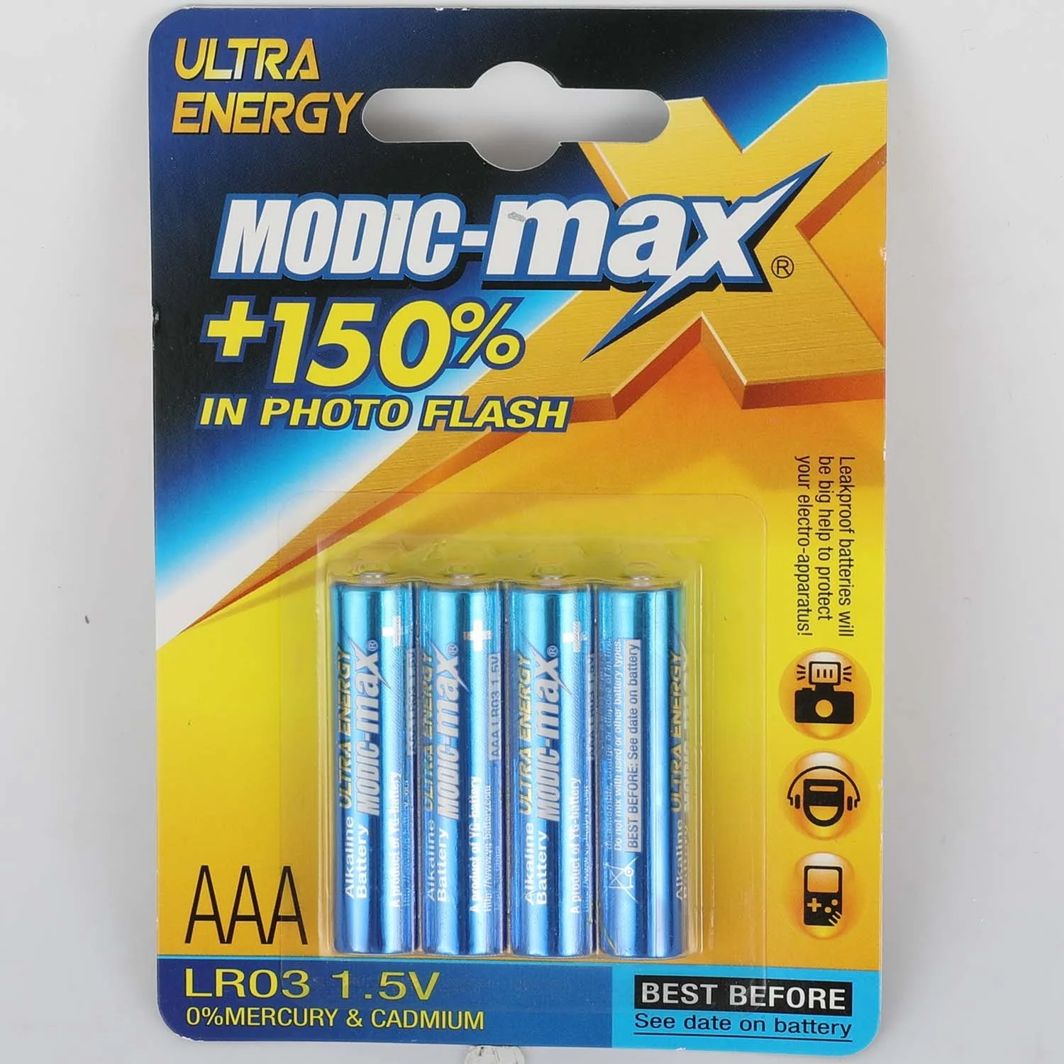 
alkaline AAA LR03 1.5V flashlight .digital battery 