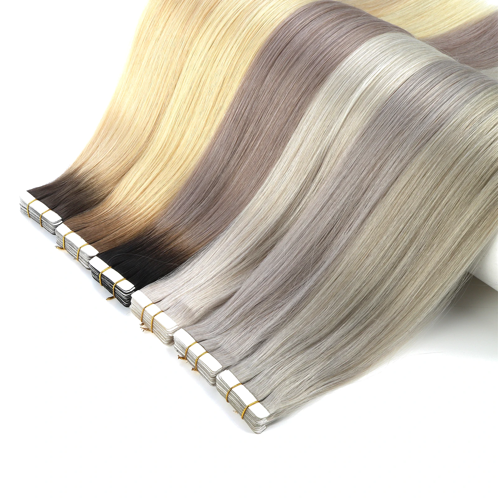 
K.SWIGS Remy 100% Human Hair Blonde Tape in Human Hair Extension Invisible Seamless silky Double Drawn Skin Tape Hair 