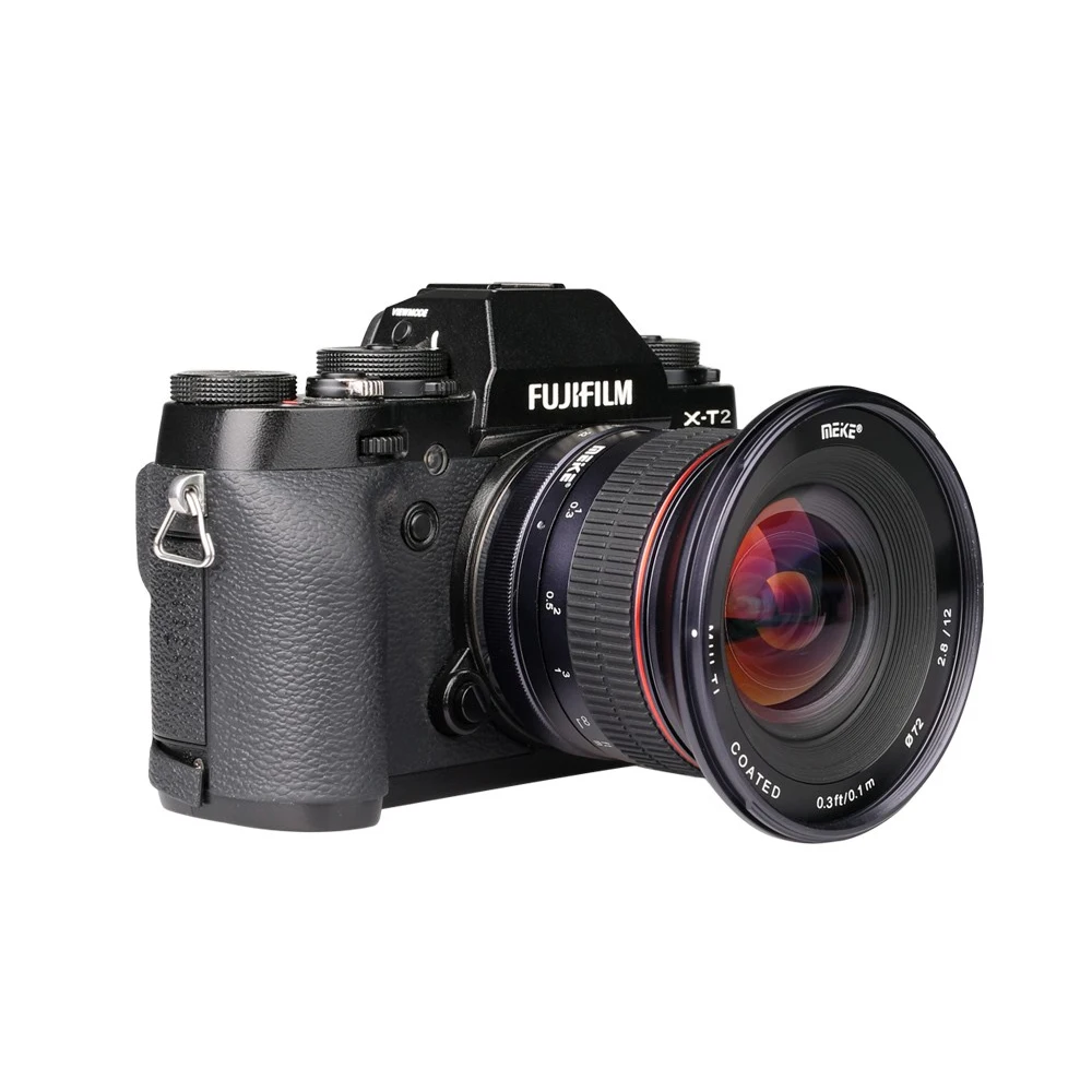 MEKE 12mm F2.8 Ultra Wide Angle Fixed camera Lens with Removeable Hood for Canon EOS NEX FX M43 mount Lens Camera