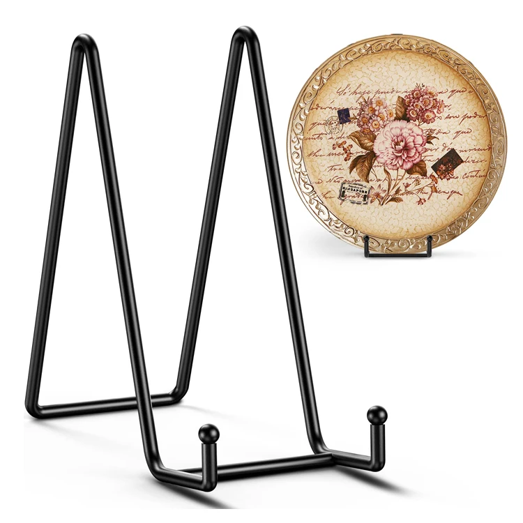 Metal Display Stands Black Iron Easel Plate Metal Plate Holder Display Stands