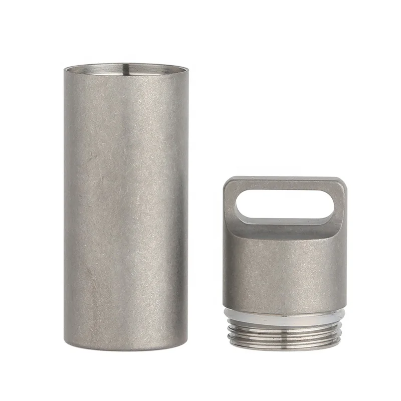 Outdoor Camping EDC Titanium Daily Pill Organizer Portable Pill Case