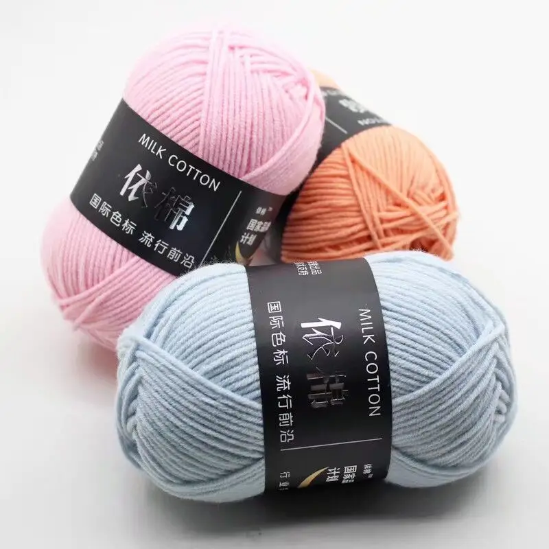 100% Acrylic Yarn 5ply Milk Cotton Acrylic Blended Crochet Knitting Yarn Using For Sweaters