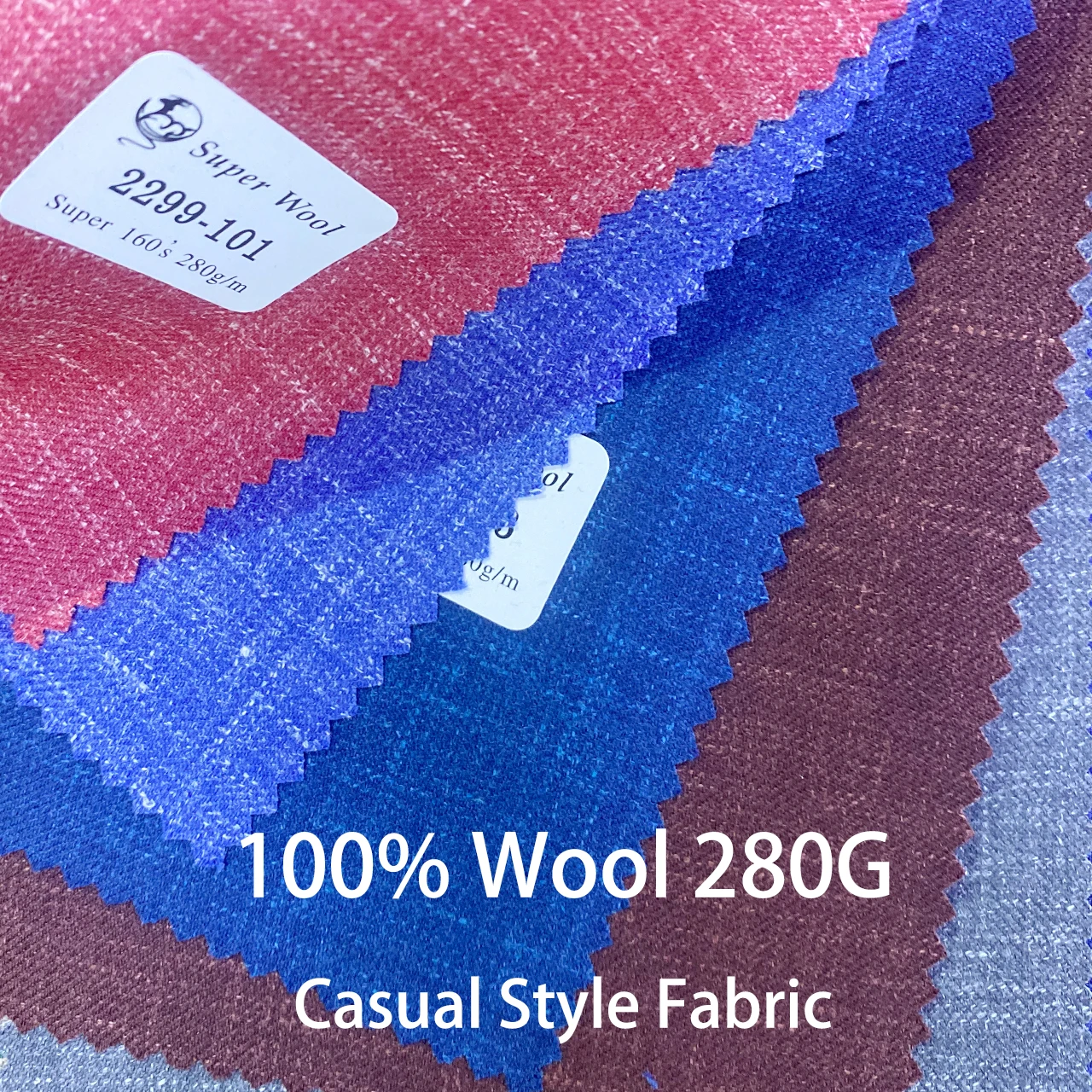 High Quality 100% Wool Check  Custom Suit Fabric  280G Plaid Woolen Bespoke Casual Style Tailor Suit Fabric