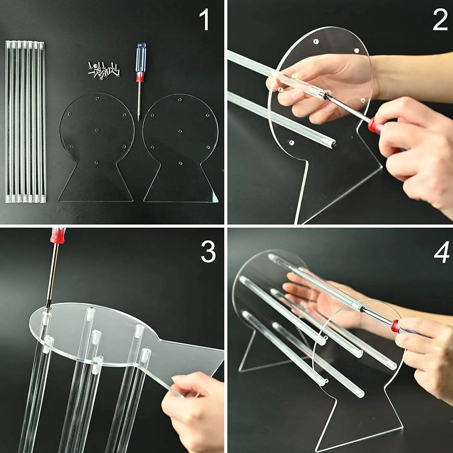 Transparent Hair Band  Display Stand  Headband Acrylic Storage Display Rack Acrylic Stick Headband Stack