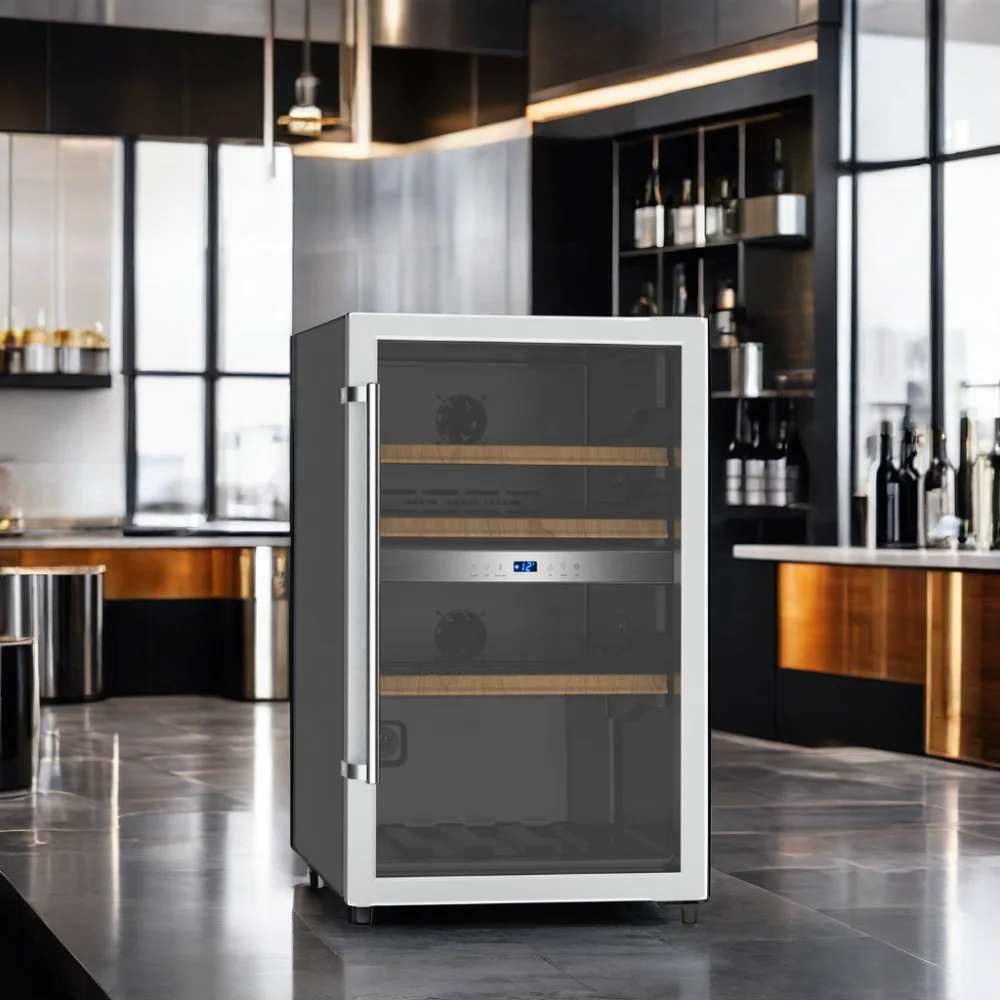 Freestanding Wine Chiller Coolers Mult Zones Wine Cooler Beverage Cooler Wine Refrigerator