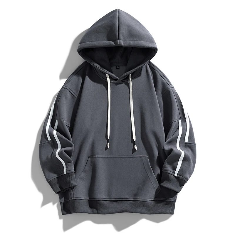 Street Style Heavyweight Heavy, Duty Hoodies For Men Autumn winter ANSZKTN Logo Blank Plain Men Hoodies
