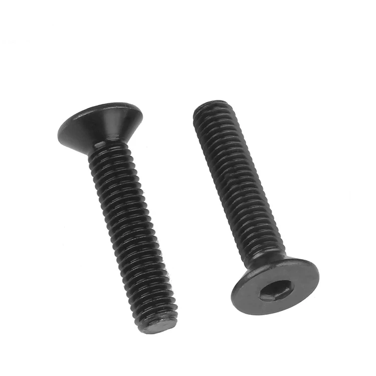 M10 M12 M14 M16 M20 M24 DIN7991 Grade10.9 Black Oxide Hex Socket CSK Screw Bolt Countersunk Head Allen Screws