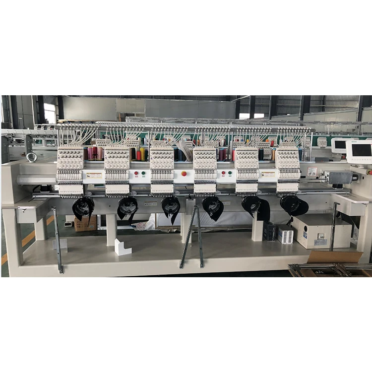 6 heads embroidery machine Industrial use computerized 12/15 needles socks embroidery device DAHAO computer