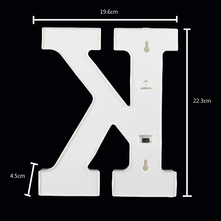 26 English Letter Sign LED Night Light Birthday/Wedding/Party Bedroom Wall Hanging Decor Alphabet Lamp