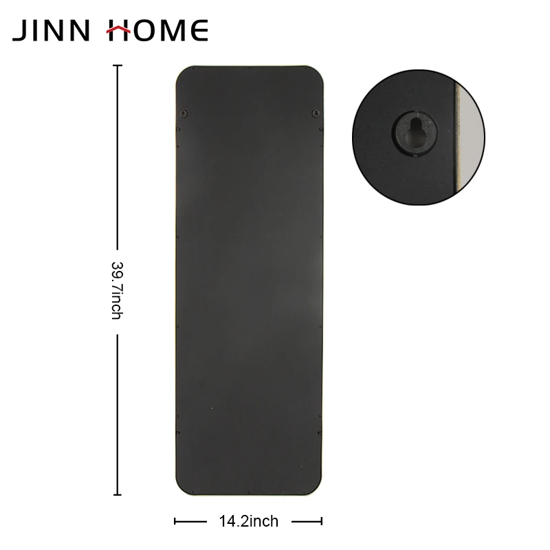 Золотое полноразмерное зеркало Jinnhome закругленное напольное стоячее подвесное или прислоненное к стене гардеробное