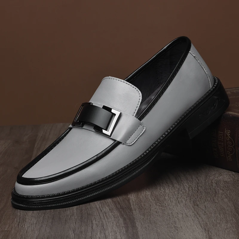 2362 good quality casual real leather open shoes for men