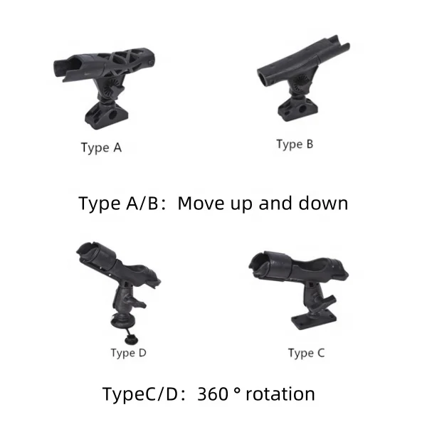 LSF Kayak Accessory Swivel Plastic Fishing  Rod Holder Type a Suitable for Kayak and Canoe Boat