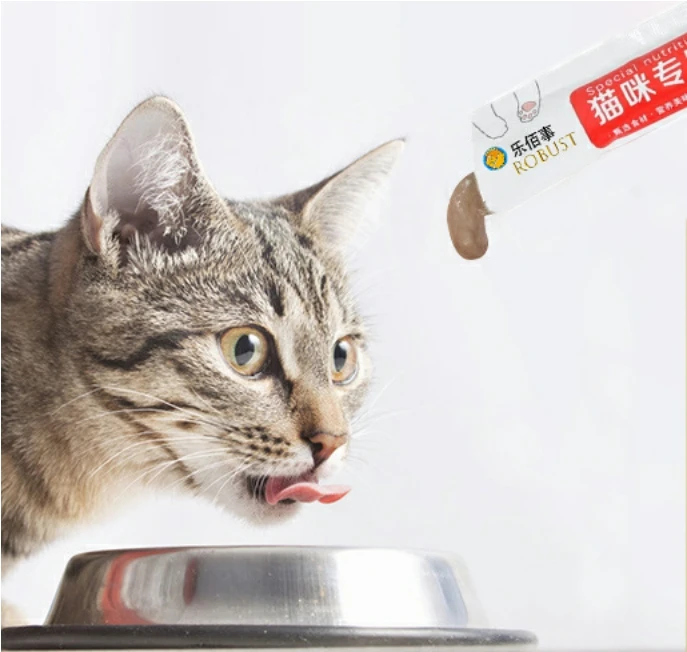 Конкурентоспособная цена тонко обработанная 80 г влажная закуска для кошек туба еды полоска