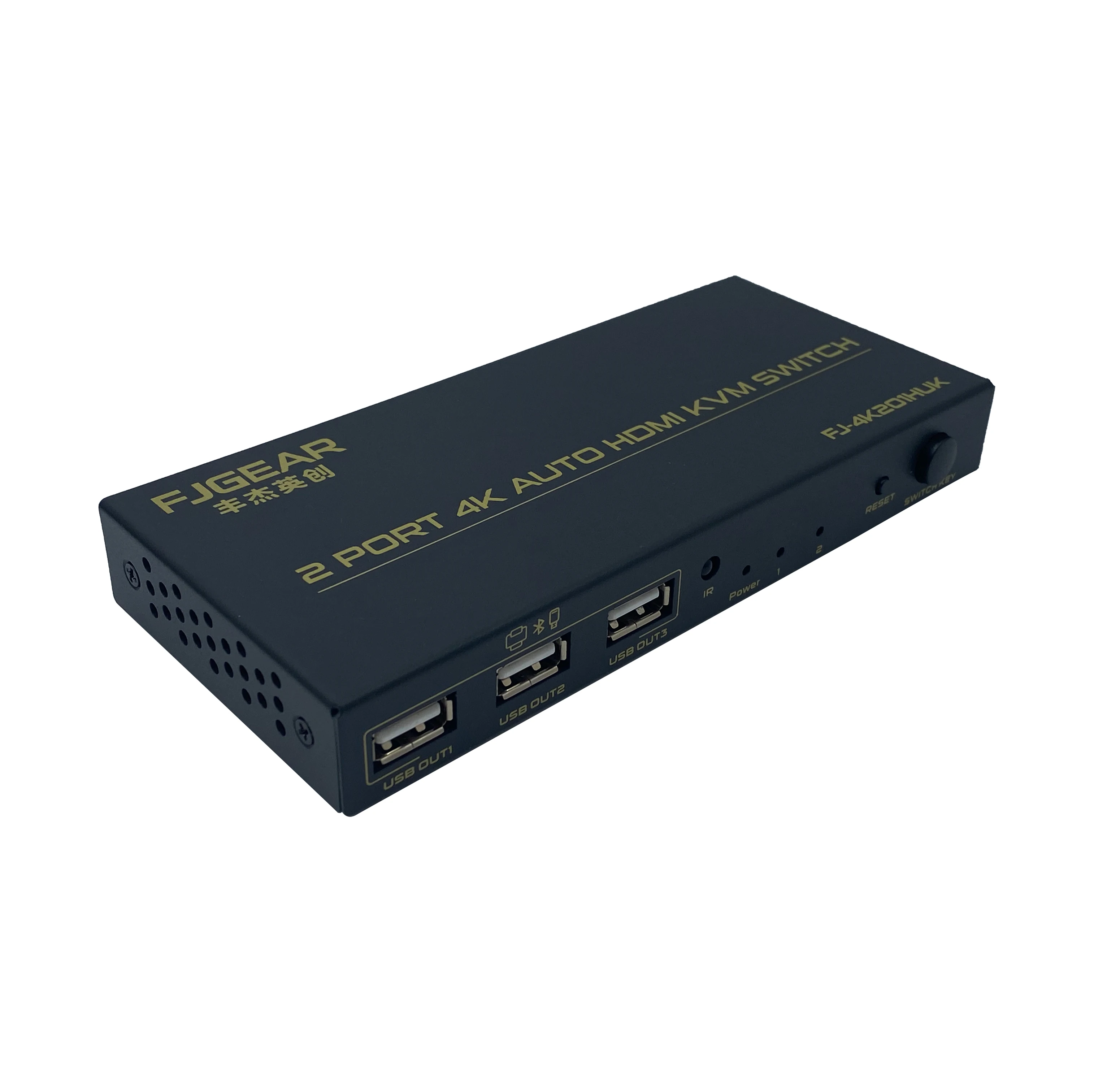 4K201HUK Fjgear High Quality Selector 3840X2160@60Hz Plug-And-Play 2Port Hdmi Kvm Switch 2 Port Hdmi