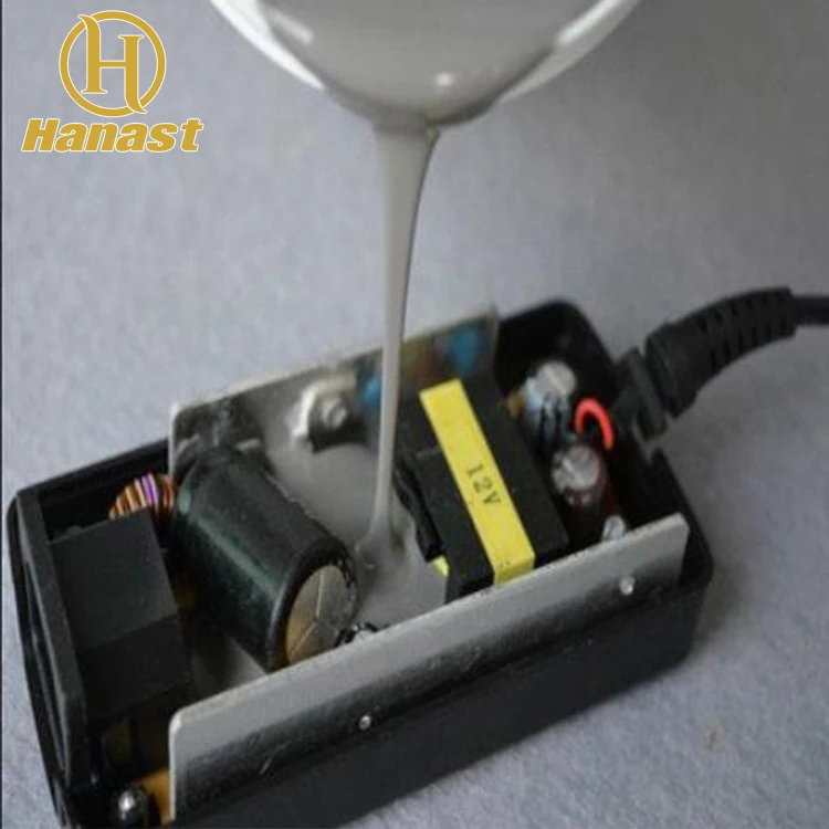 Low Viscosity RTV2 Potting Compound for Electronic Ballasts PCB Box Electronic Liquid Polyurethane Transparent Silicone