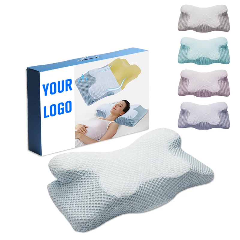 LIANDA P-094 Ox-horn Type Memory Foam Orthopedic Cervical bed pillow