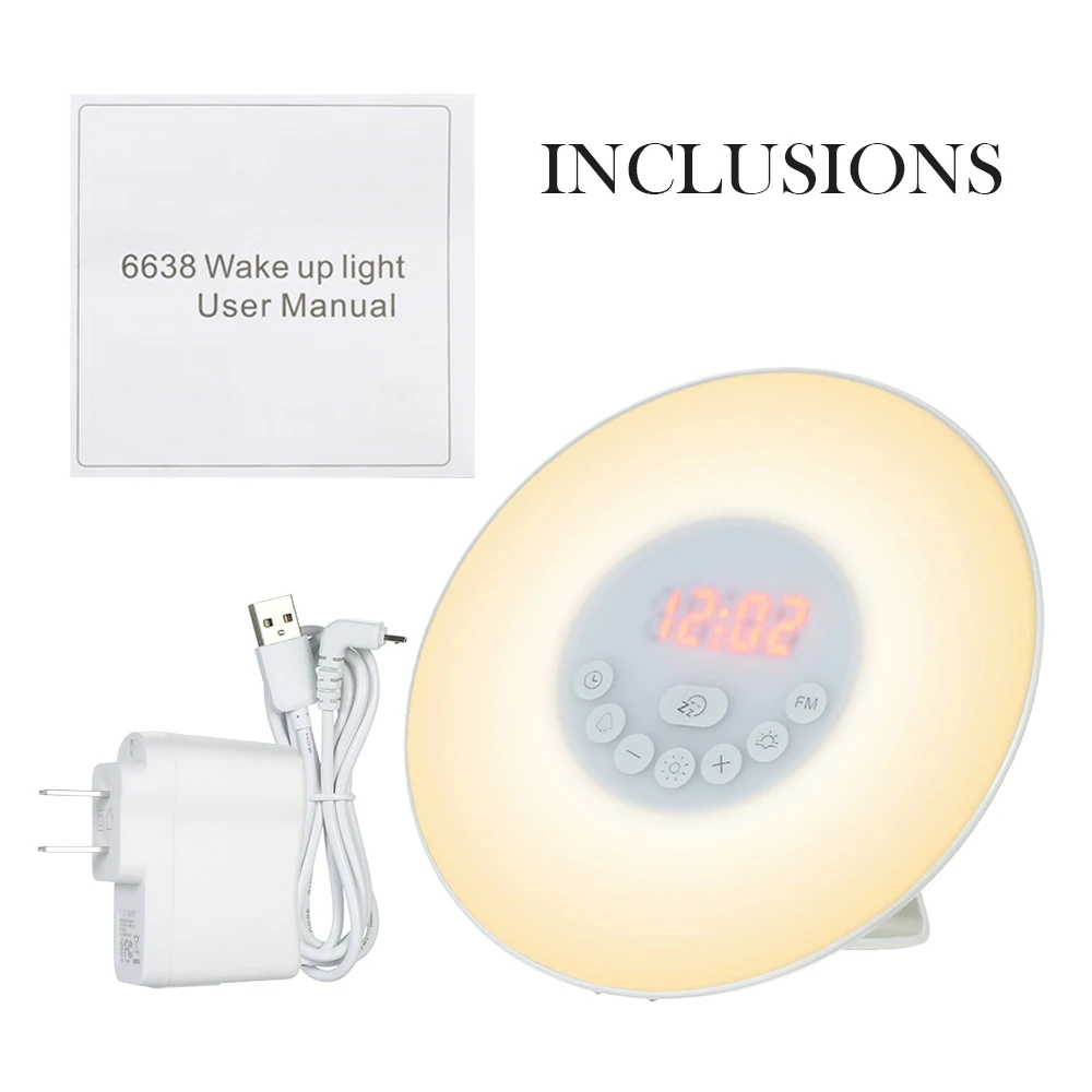 Dropshipping Touch Sensor Digital Alarm Clock Sunrise Sunset Simulator LED Lighting