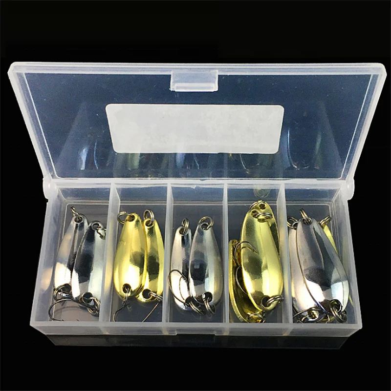  2 5 г 3 серебряная и Золотая приманка в виде ложки набор металлических приманок