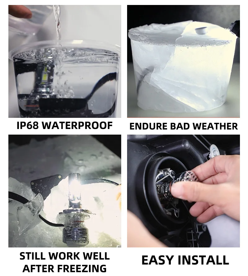 GPNE R3 headlight led12V 6000K led h4 h11 h7 9005 9006 led auto headlight