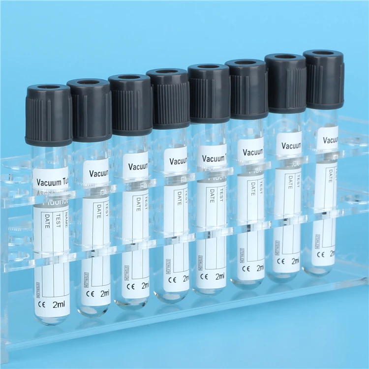 High Performance Fluoride Oxalate Glucose Medical Sterile Use Vacuum Gray Top Blood Sample Collection Tube
