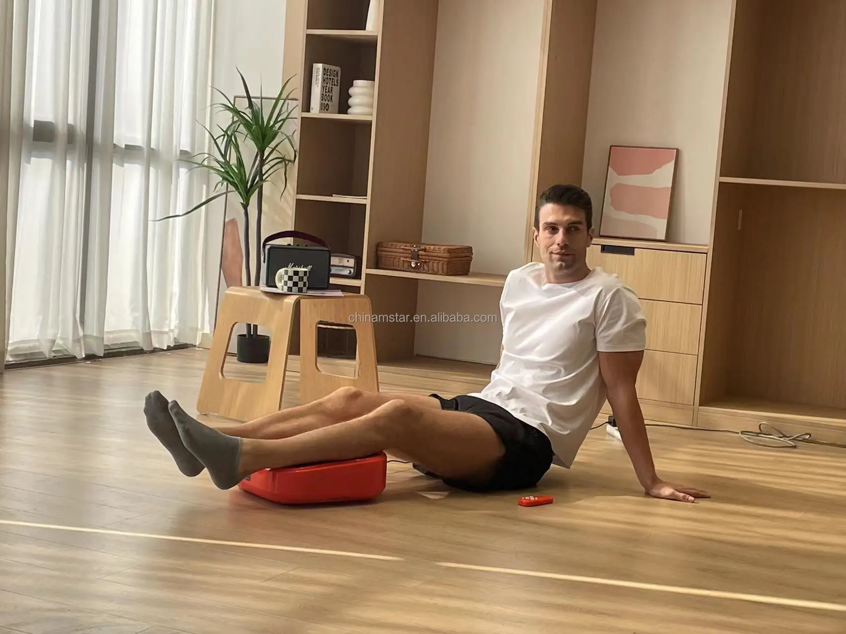 Health Care Product Foot Massager Machine Increases Blood Flow Circulelectric Ems Leg Massage Roller Machine with Remote Control