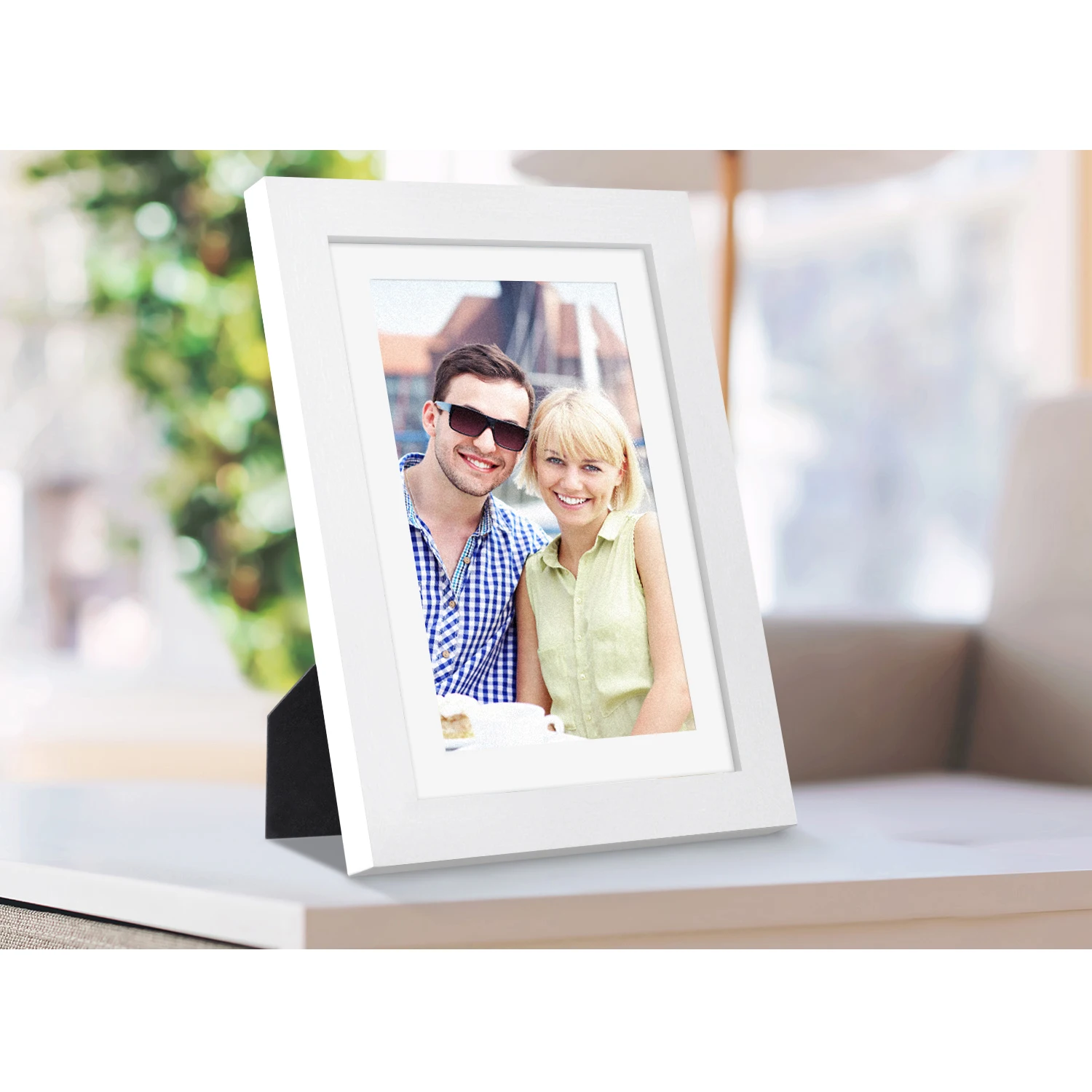 High Quality Family Decor Plastic 5X7 White Photo Frame Customized Wall Hanging Picture Frame