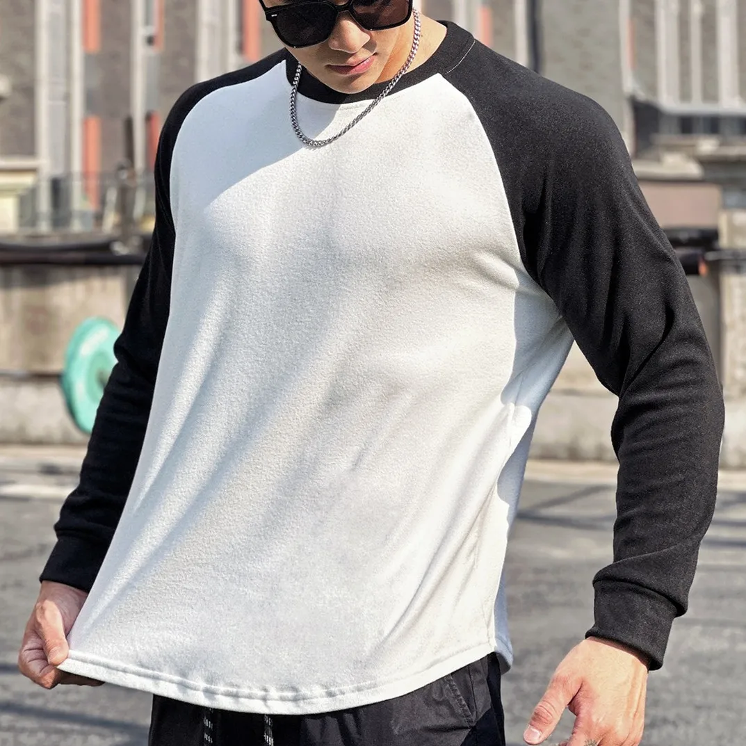 Autumn Sports Pullover MenS T Shirts Double-Sided Velvet Bottom Running Tactical Men Long Sleeve Shirt
