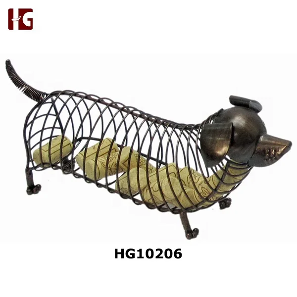Pig figurine home decor Iron metal Wine Cork Holder