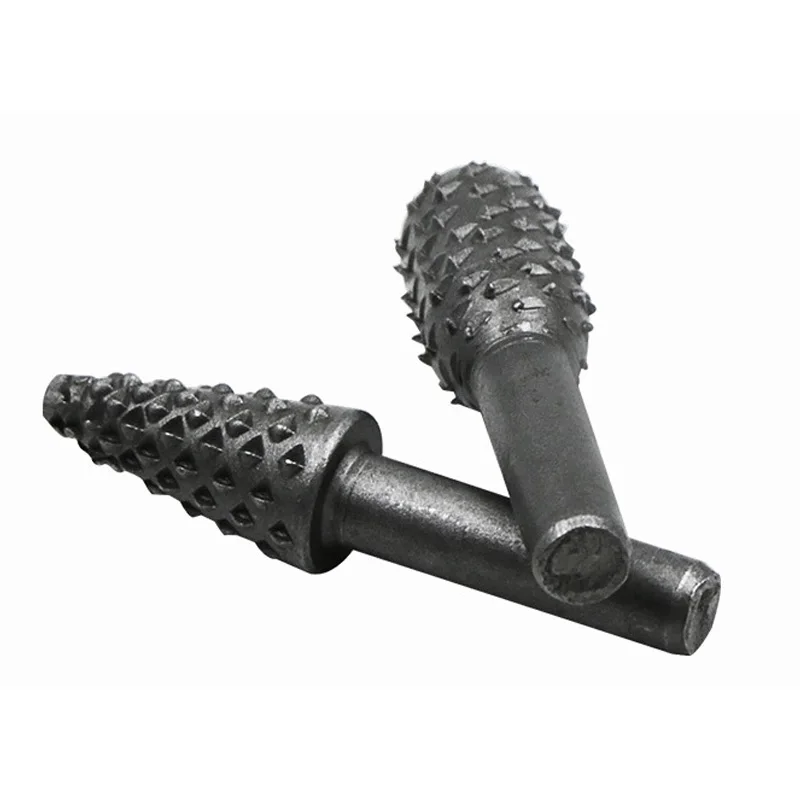5Pcs 1/4' Drill Bit Rotary Rasp File Set for Woodworking Knife Wood Carving Tool Carpentry Wood Cutting Tools WorkDrill Bit Set