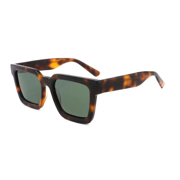 Fashion Luxury Premium Handmade Gafas De Sol Polarized Womens Acetate Tortoise Sunglasses